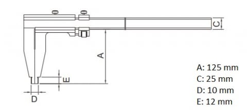 Subler mecanic cu falci lungi Dasqua 0-500mm citire 0.02 si reglaj fin [4]