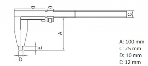Subler mecanic profesional cu falci lungi Dasqua 0-600mm citire 0.02 si reglaj fin [4]