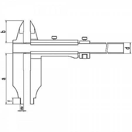 Subler mecanic cu falci paralele 0-300mm x 90mm citire 0.02mm si reglaj fin [4]