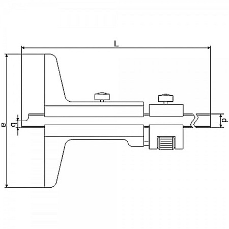 Subler mecanic de adancime 200mm x 100mm x 0.02mm cu reglaj fin [4]