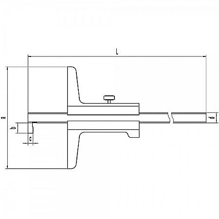 Subler mecanic de adancime cu carlig 0-300mm x 150mm x 0.02mm [1]