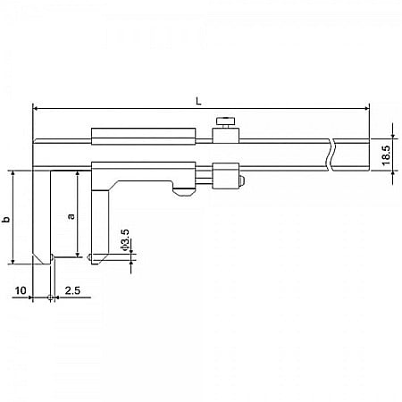 Subler mecanic pentru discuri de frana 0-90mm x 100mm citire 0.1mm [1]