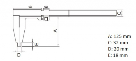 Subler mecanic profesional cu falci lungi Dasqua 0-1000mm citire 0.02 mm si reglaj fin [4]