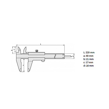 Subler mecanic profesional Mitutoyo® cu ciocuri superioare incrucisate 0 - 150 x 0.02 mm [5]