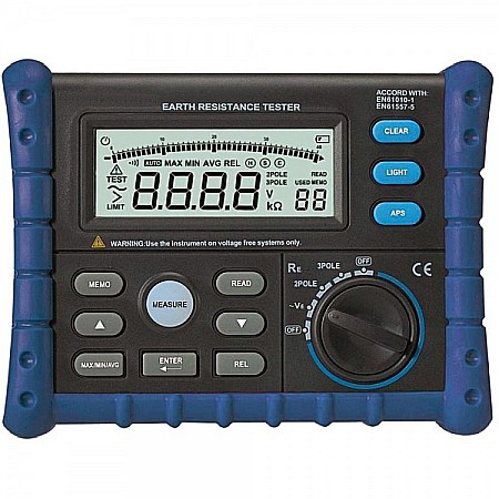 Aparate de masura si control - Tester de impamantare rezistenta 0.01Ω - 4000Ω tensiune 0 - 200V