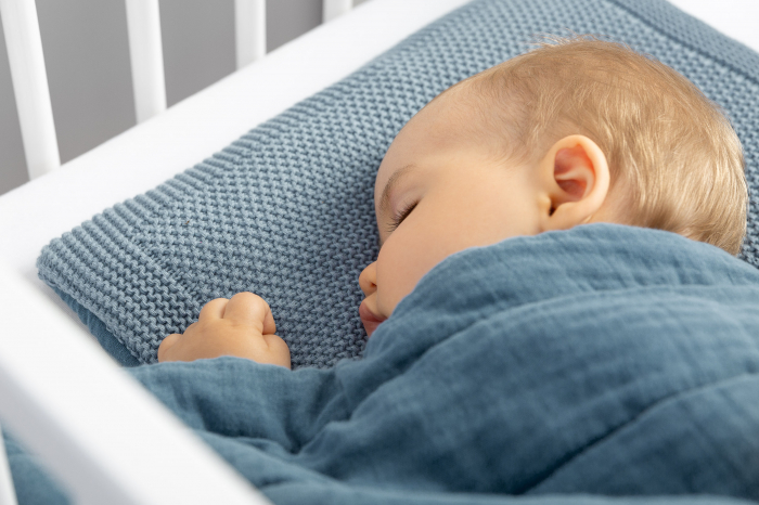 Set paturica + perna, muselina & fibre impletite de bumbac (roz) [5]