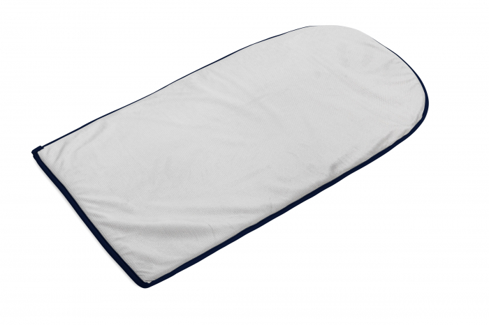 Baby nest, bumbac & catifea, gri/albastru [3]