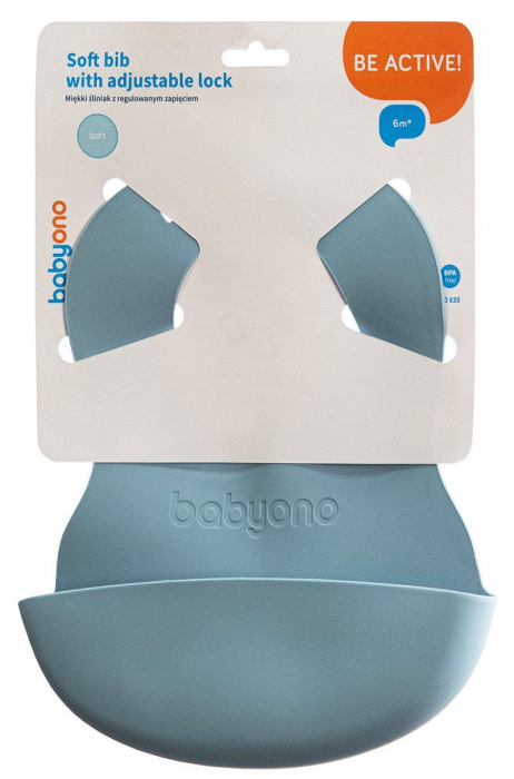 Baveta ajustabila din silicon 6+ (bleu) [2]
