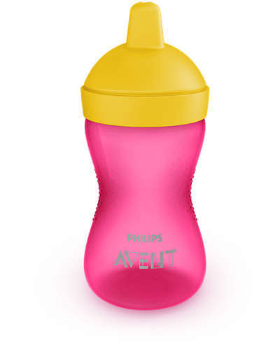 Cana cu tetina de formare dura 18+ Philips Avent Roz [1]