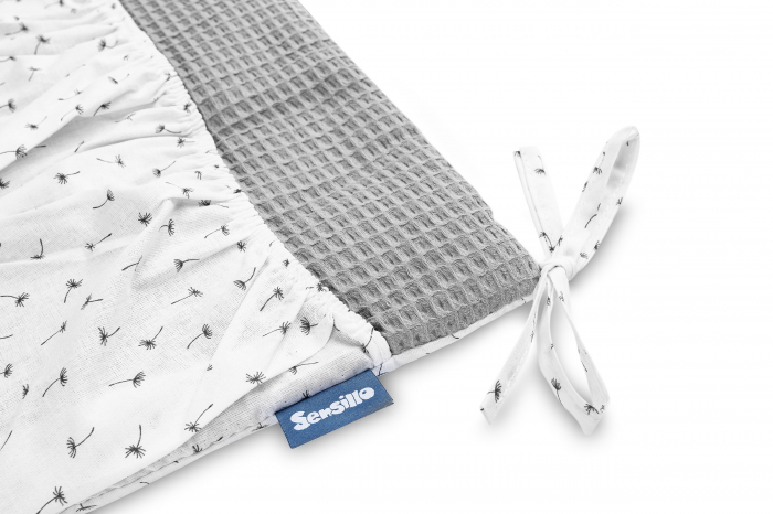 Organizator patut cu buzunare, bumbac waffle (gri) [2]