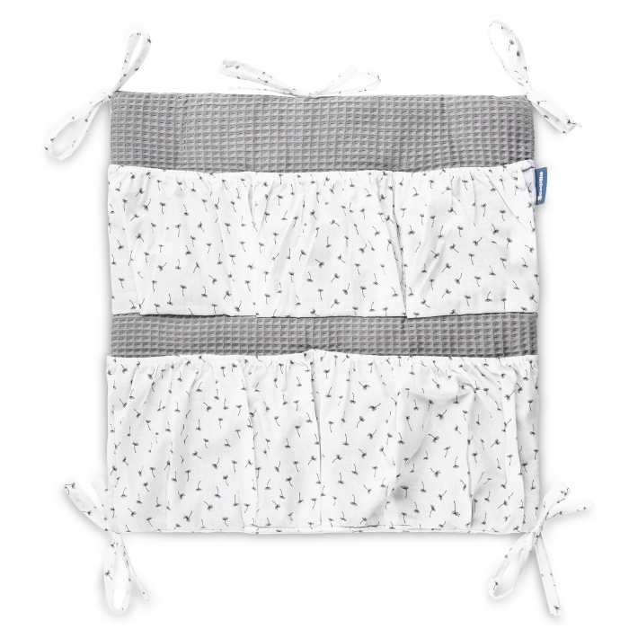 Organizator patut cu buzunare, bumbac waffle (gri) [1]