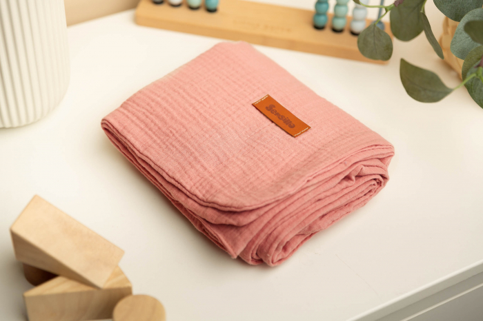 Paturica bumbac muselina (roz) [3]