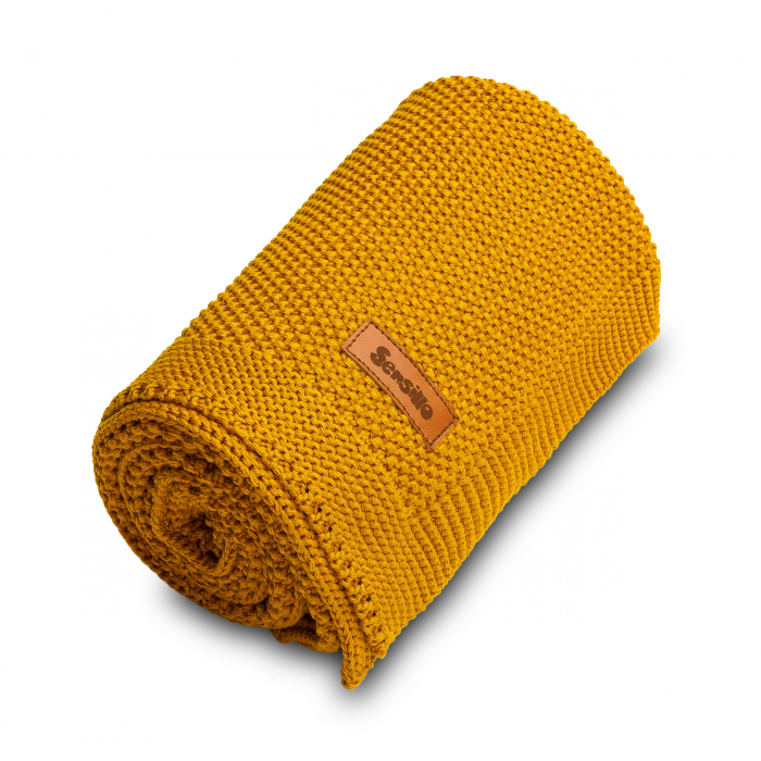 Paturica impletita 100% bumbac (galben) [2]
