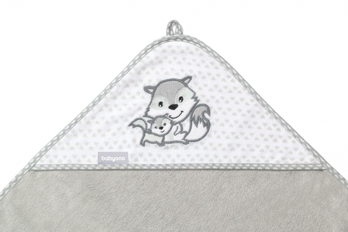 Prosop cu gluga Babyono 100x100 cm (gri) [2]