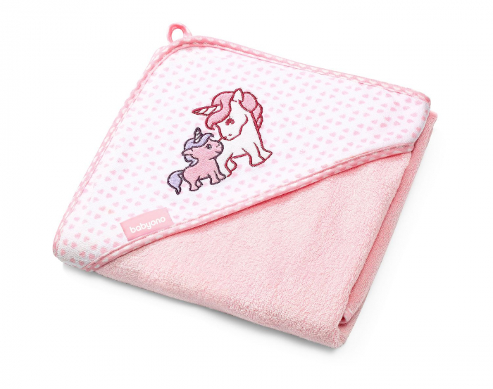 Prosop cu gluga Babyono 100x100 cm (roz) [1]