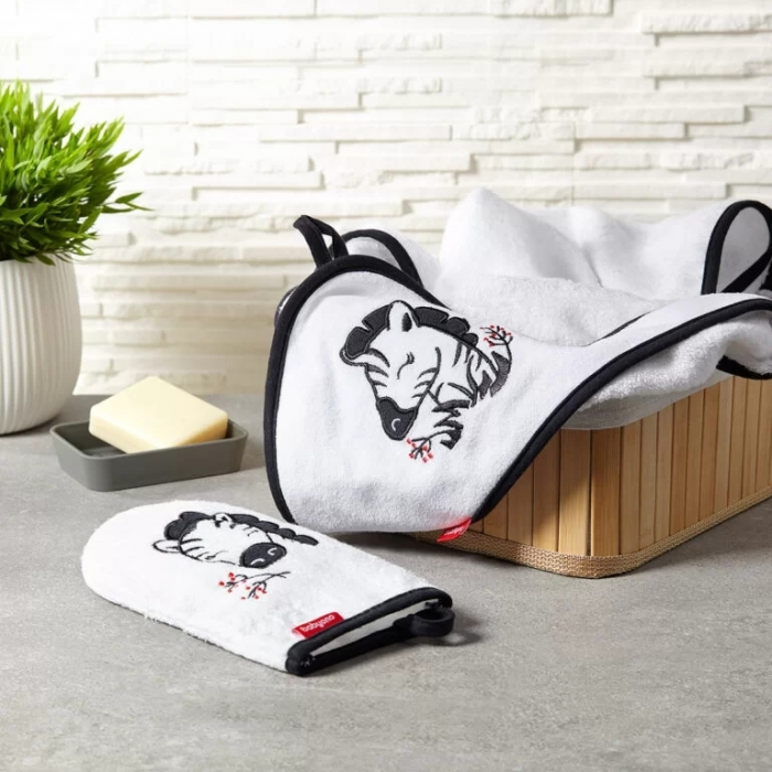 Prosop cu gluga Babyono 85x85 cm (alb) [2]
