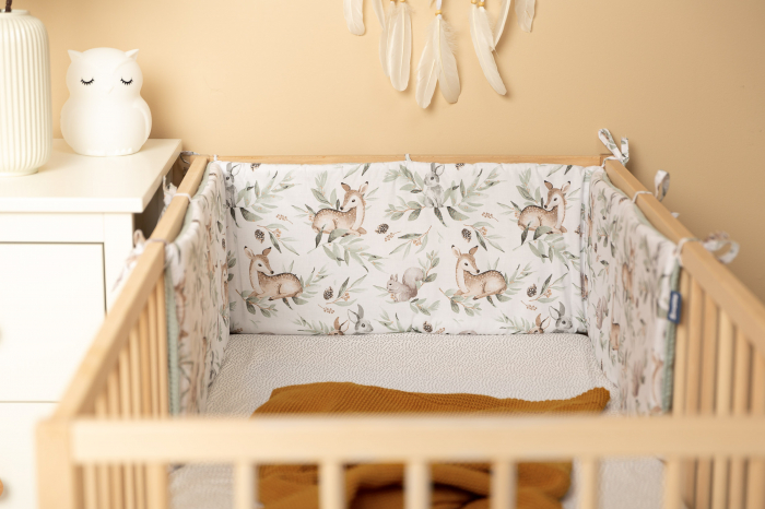 Protectie laterala patut, Bumbac Waffle Oeko-Tex 120 x 60 cm (gri) [5]