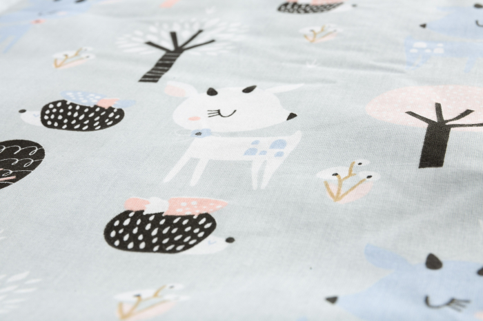 Protectie laterala patut, Plush Karo 180 x 30 cm (roz) [5]