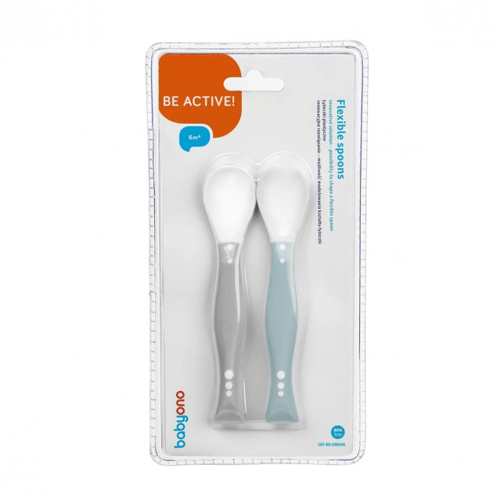 Set 2 lingurite flexibile 6+ (gri-bleu) [4]
