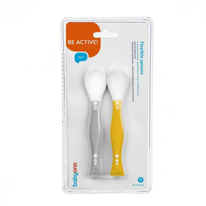 Set 2 lingurite flexibile 6+ (gri-galben) [4]