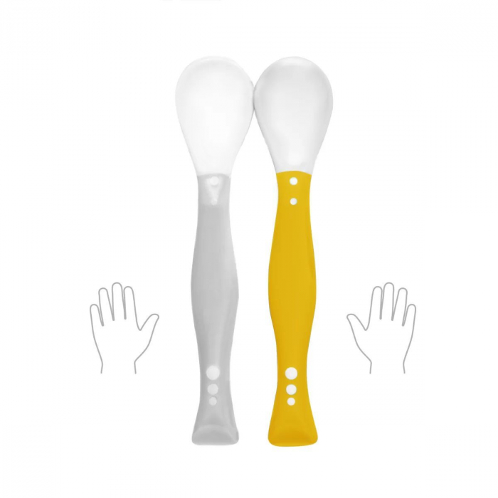 Set 2 lingurite flexibile 6+ (gri-galben) [3]
