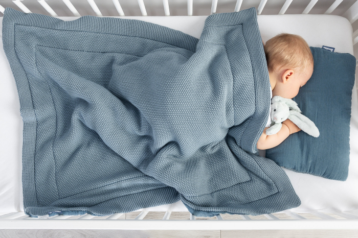 Set paturica + perna, muselina & bumbac (albastru) [6]