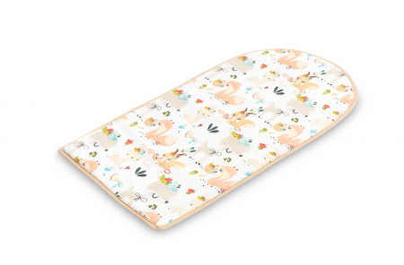 Baby nest, bumbac & catifea, bej/alb (Picnic Peach) [2]