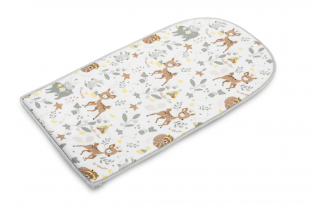 Baby nest, bumbac & catifea, gri/alb (Forest Adventure) [3]