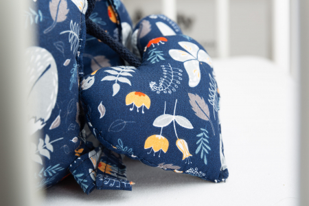 Baby nest din 100% bumbac waffle, albastru/gri [6]