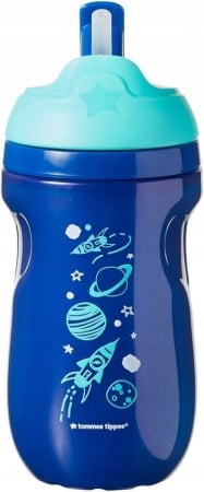 Căni de tranziție - Cana termoizolanta de tranzitie cu pai 12+ Tommee Tippee Univers