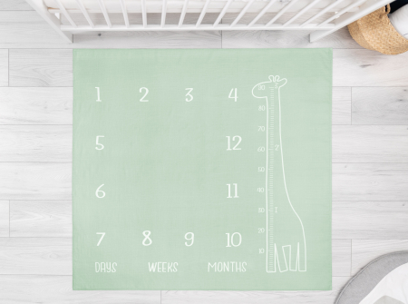 Covoras foto muselina 120 x 120 (Verde) [3]