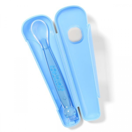 Lingurita din silicon cu ventuza de fixare si carcasa protectie 6+ [2]