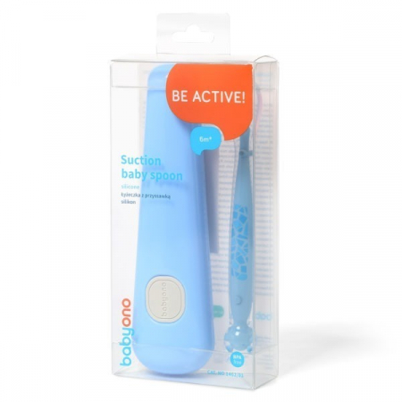 Lingurita din silicon cu ventuza de fixare si carcasa protectie 6+ [3]