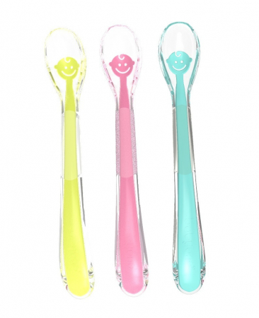 Castronele și tacâmuri - Lingurita din silicon Smiley Face 6+