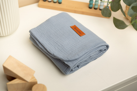 Paturica bumbac muselina (bleu) [2]