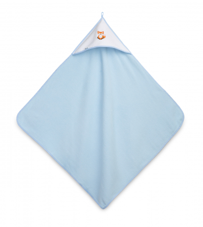 Prosop baie cu gluga Sensillo (albastru/vulpita), 100x100 cm [3]