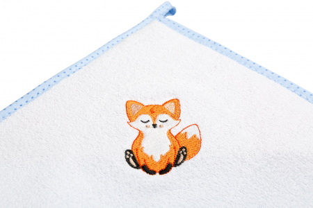 Prosop baie cu gluga Sensillo (albastru/vulpita), 100x100 cm [1]