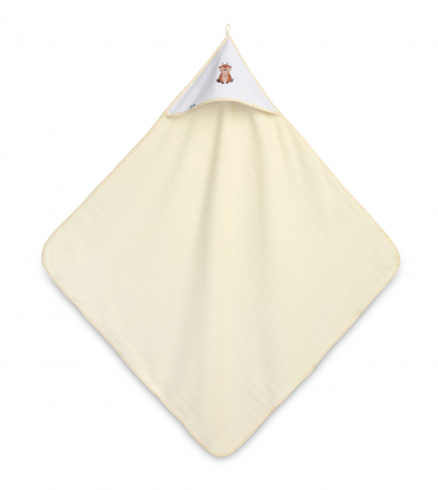 Prosop baie cu gluga Sensillo (bej/caprioara), 100x100 cm [3]