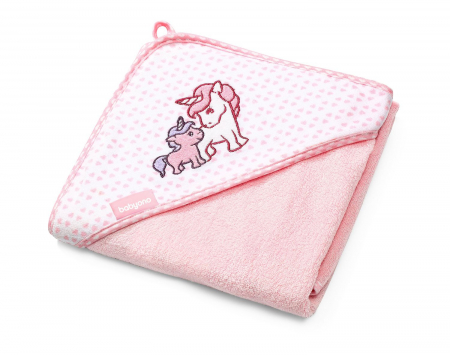 Prosoape - Prosop cu gluga Babyono 100x100 cm (roz)