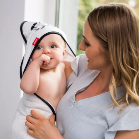 Prosop cu gluga Babyono 85x85 cm (alb) [2]