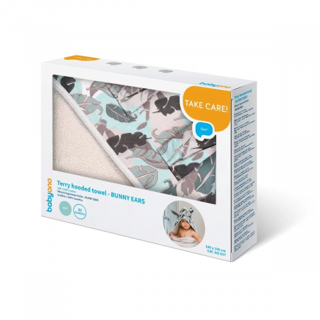 Prosop cu gluga si urechi, Babyono 100x100 cm (bej) [3]