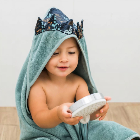 Prosop cu gluga si urechi, Babyono 100x100 cm (verde) [2]