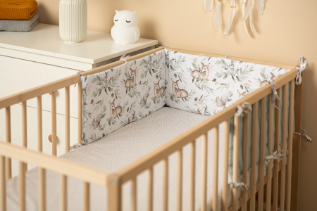 Protectie laterala patut, Bumbac Waffle Oeko-Tex 120 x 60 cm (gri) [3]