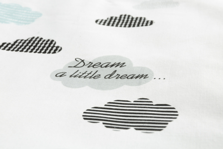 Protectie laterala patut, Plush Karo 180 x 30 cm (ALB) [4]