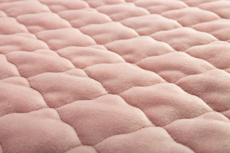 Protectie laterala patut, Plush Karo 180 x 30 cm (roz) [3]