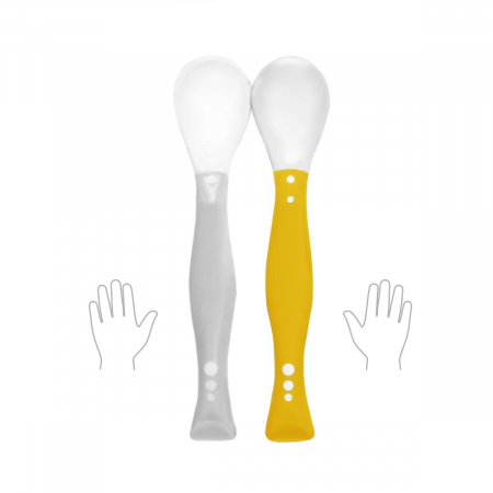 Set 2 lingurite flexibile 6+ (gri-galben) [2]