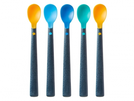 Castronele și tacâmuri - Set 5 lingurite ergonomice 4+ Tommee Tippee Multicolor