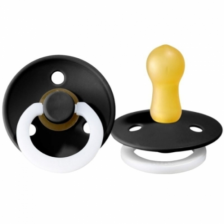 Suzete și accesorii - Suzeta BIBS 0+ Fosforescenta, Black Night