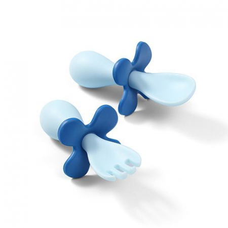 Castronele și tacâmuri - Tacamuri (lingurita & furculita) cu carcasa de depozitare 12+ (Albastru)