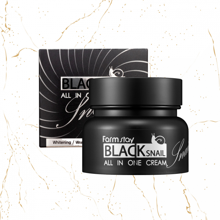 Crema de fata cu extract de melc negru Farmstay Black Snail All-In One, 100ml [2]